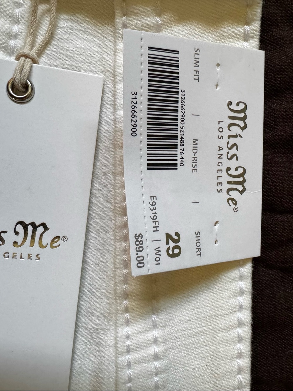 Miss Me White Slim Fit High-Rise Women’s Jeans nwt - Picture 3 of 3